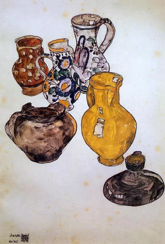 ceramics-by-egon-schiele-hand-painted-oil-painting-on-canvas Ceramics by Egon Schiele - Hand-Painted Oil Painting on Canvas