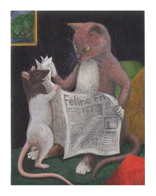 do-not-disturb-cat-rat-painting ""Do Not Disturb". (Cat and Rat)." Painting