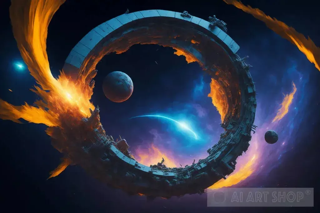 flying-old-ruined-city-in-space Flying a old Ruined city in space