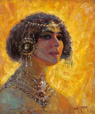 jewish-bride-by-adolf-behrman-hand-painted-oil-painting-on-canvas The Jewish Bride by Adolf Behrman - Hand Painted Oil Painting on Canvas