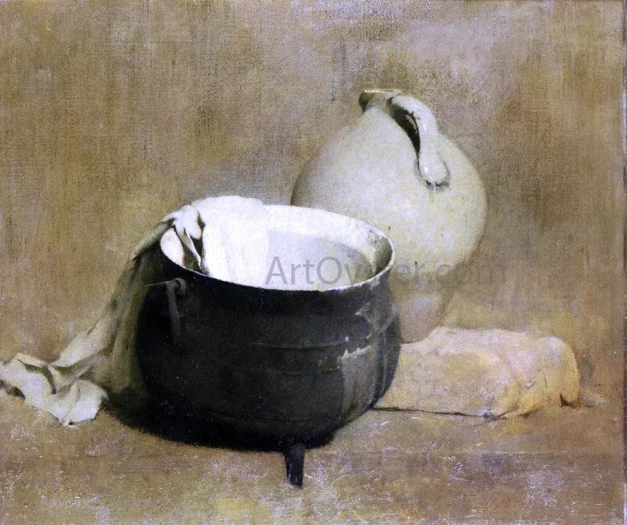 still-life-with-kettle-jug-by-emil-carlsen-hand-painted-oil-painting-on-canvas Still Life with Kettle and Jug by Emil Carlsen - Hand-Painted Oil Painting on Canvas